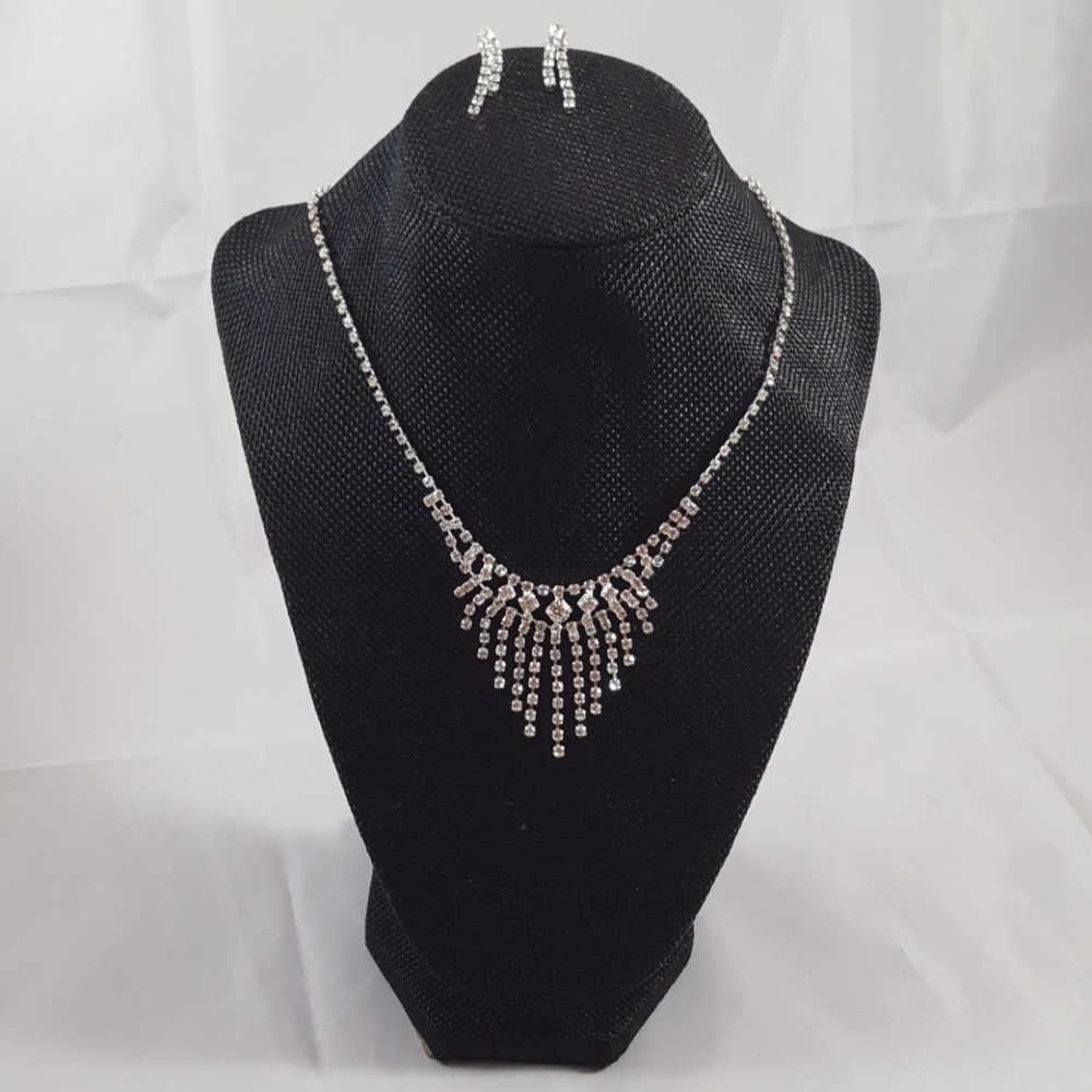 Rhinestone Necklace Set